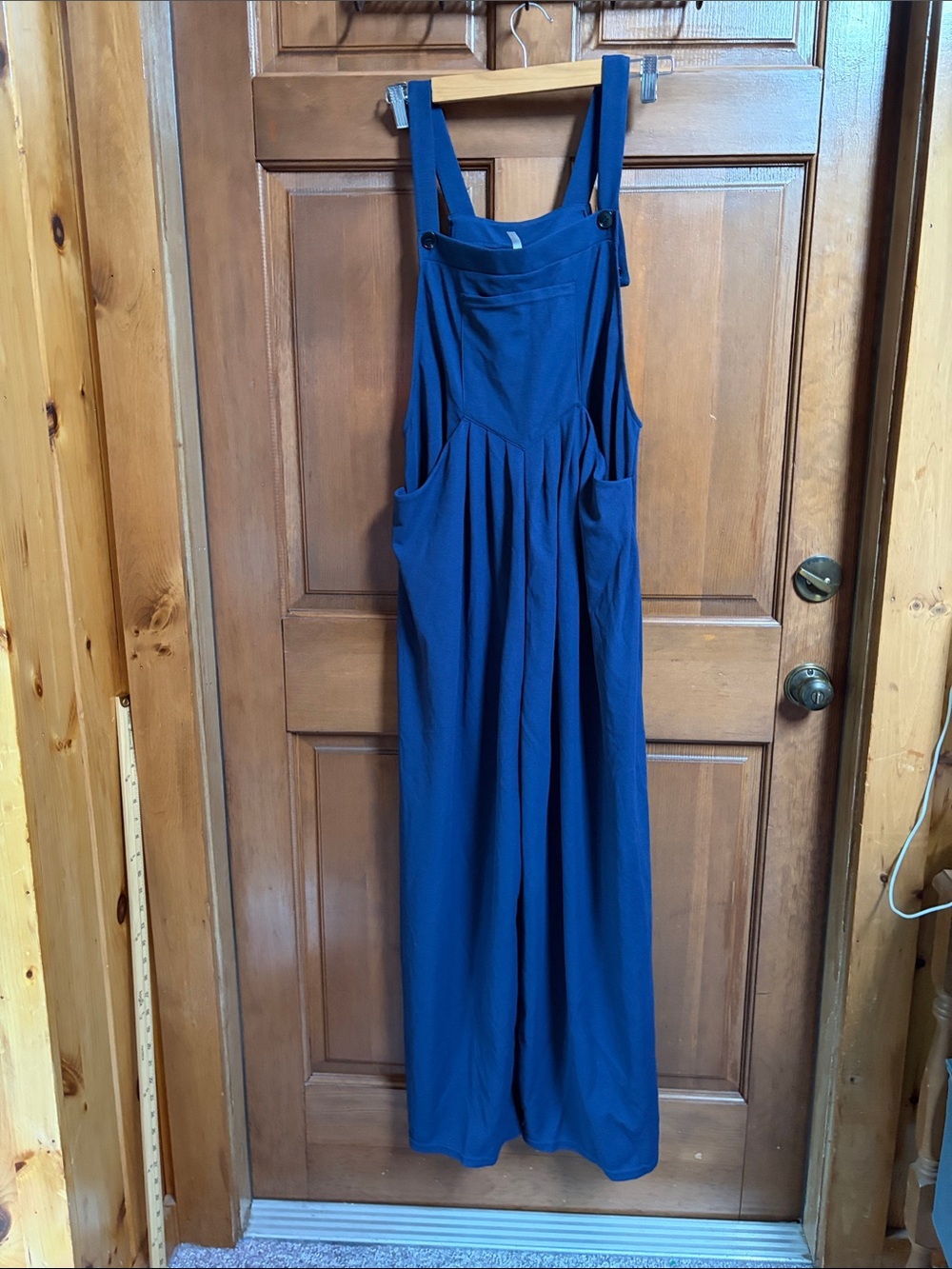 Halara Women's Blue Wide-Leg Jumpsuit with Pinafore Straps Size XL